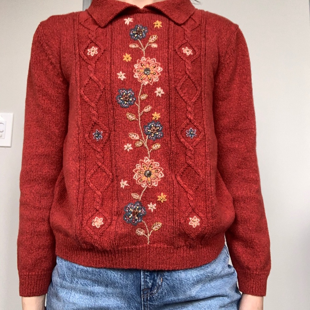 Vintage Flower Sweater